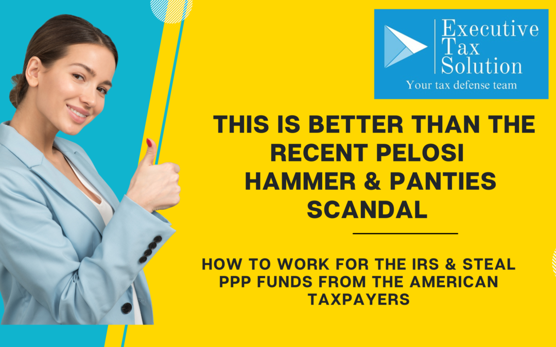 How to Work for The IRS & Steal PPP Funds from The American Taxpayers.